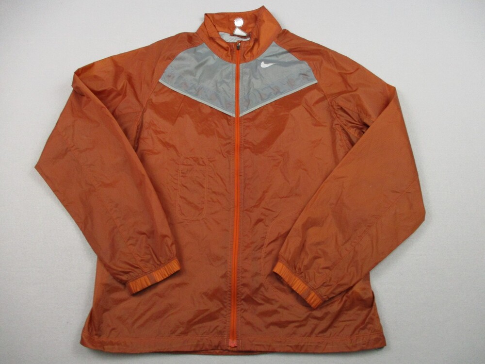 Nike Jacket Men Medium Orange Bowerman Series Lightweight Windbreaker Running M
